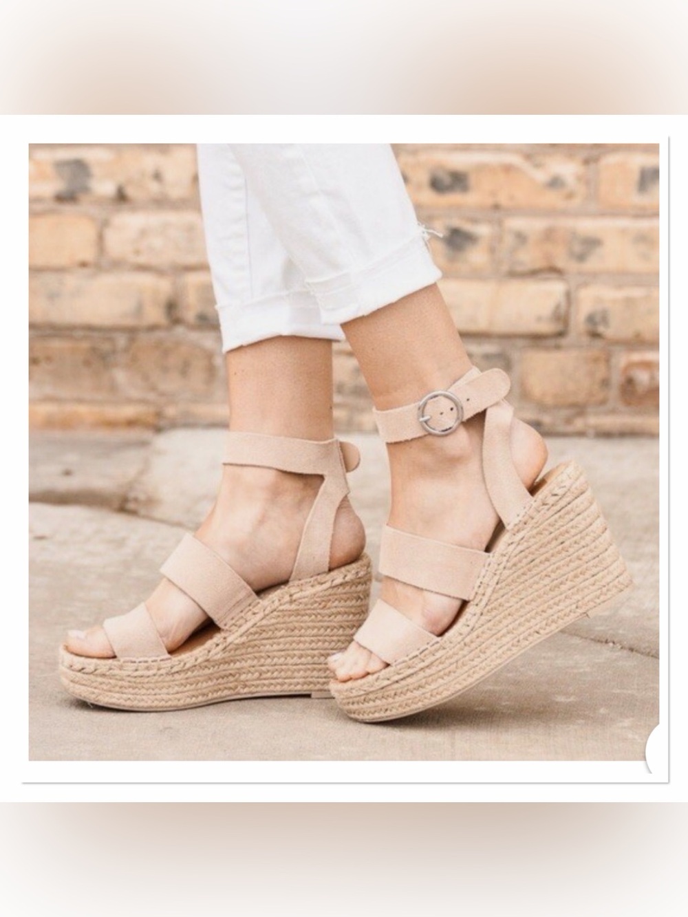 DOLCE VITA White Leather Strappy Wedge Sandals